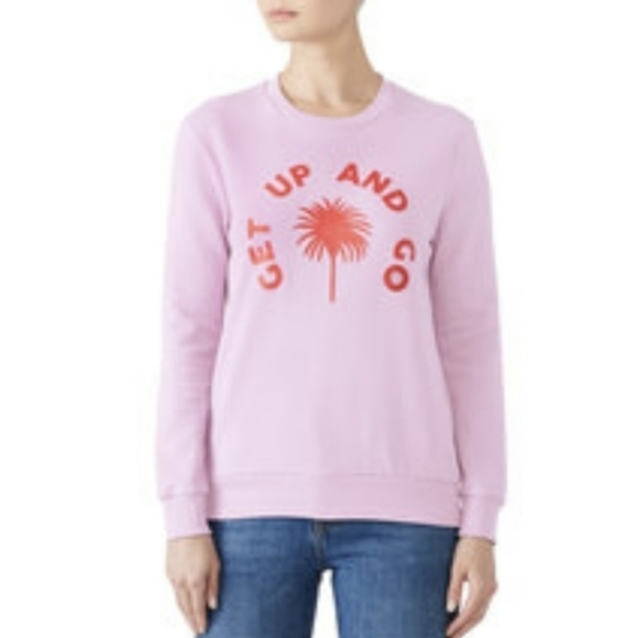 Scotch & SODA crew neck sweatshirt get up and go palm tree xs - Picture 2 of 10
